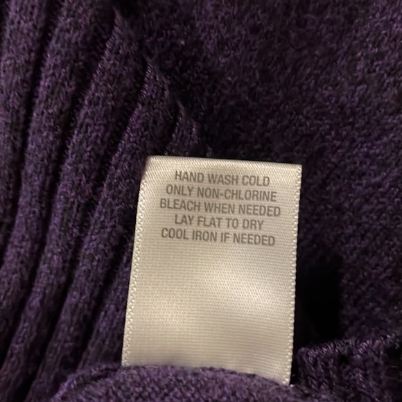 DRESSBARN purple cowl neck sweater size 14/16 - Picture 8 of 9